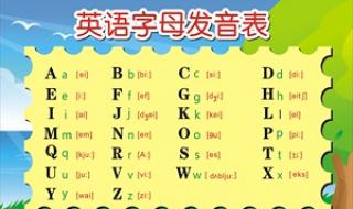 26个英文字母正确发音音标